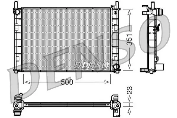 Denso DRM10045 Радиатор [500x351
