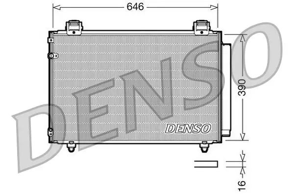 Denso DCN50024 Радиатор кондиционера TOYOTA: