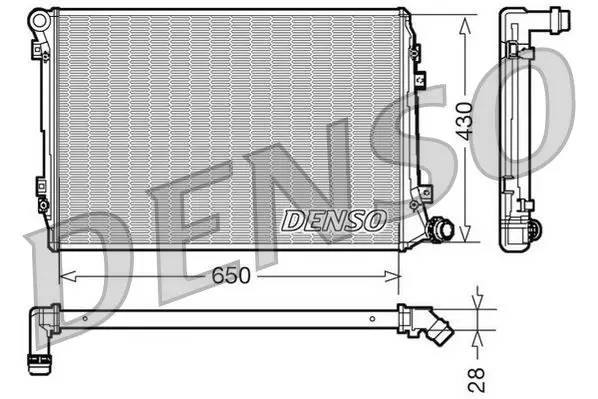 Denso DRM32037 Радиатор AUDI A3 1.2TSI 09- /