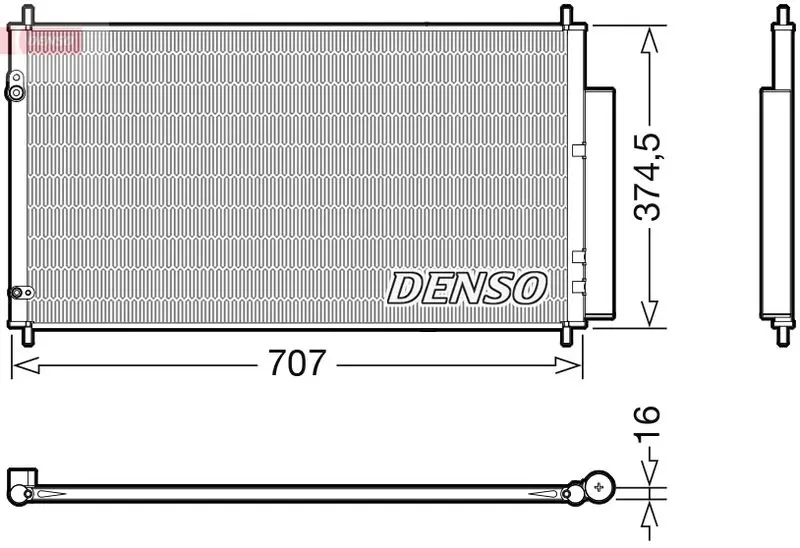 Denso DCN40025 Радиатор кондиционера