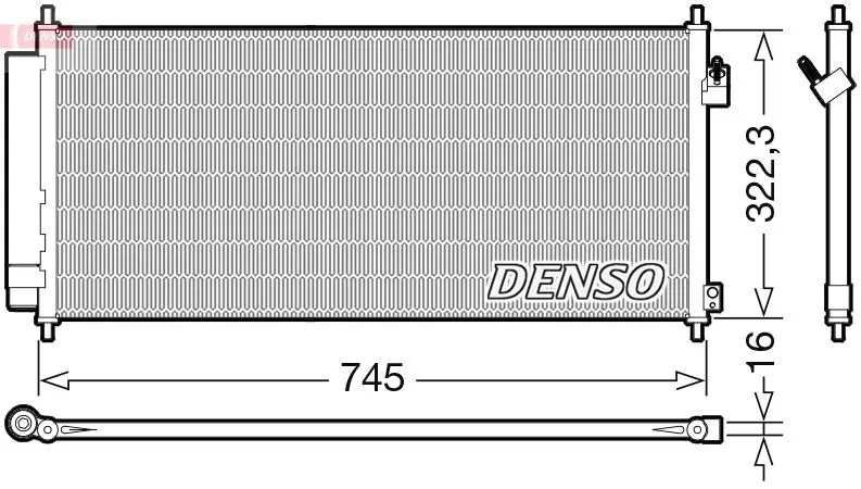 Denso DCN40026 Конденсатор, кондиционер