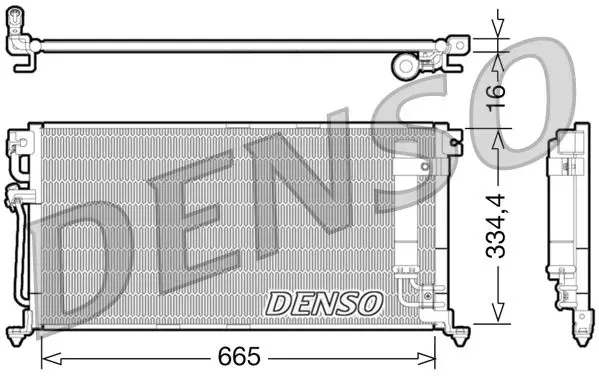 Denso DCN45003 Радиатор кондиционера
