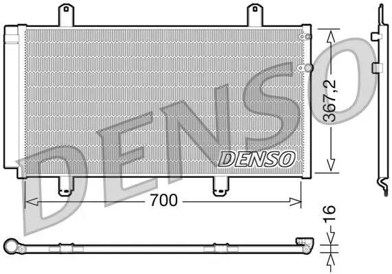 Denso DCN51004 Радиатор кондиционера LEXUS: