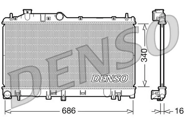 Denso DRM36007 Радиатор системы охлаждения