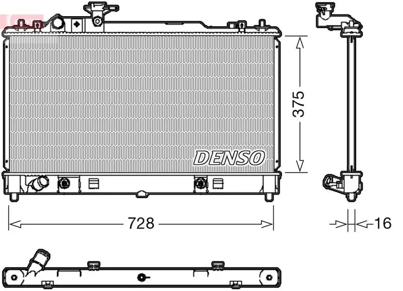 Denso DRM44029 Радиатор двигателя (АКПП)