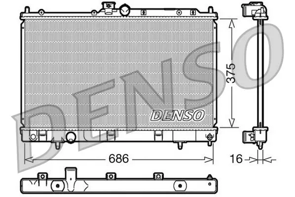 Denso DRM45025 Радиатор системы охлаждения