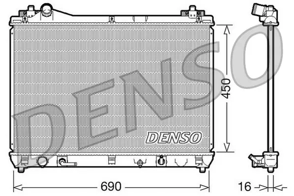 Denso DRM47017 Радиатор системы охлаждения