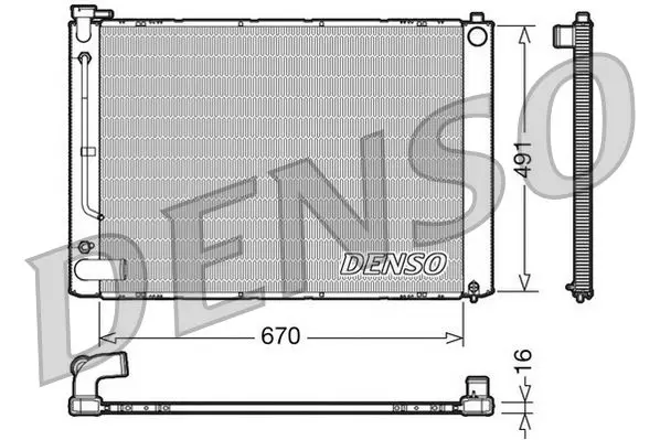Denso DRM50055 Радиатор системы охлаждения