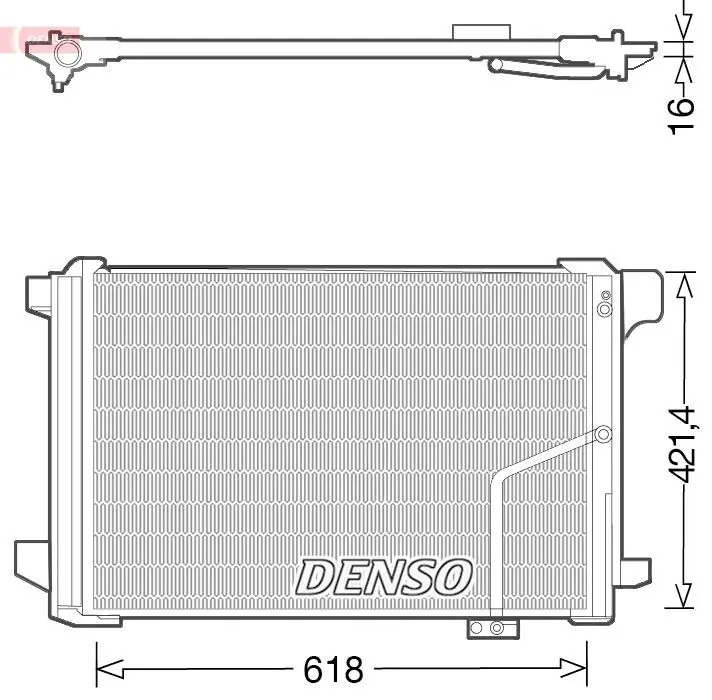 Denso DCN17035 Радиатор кондиционера MB