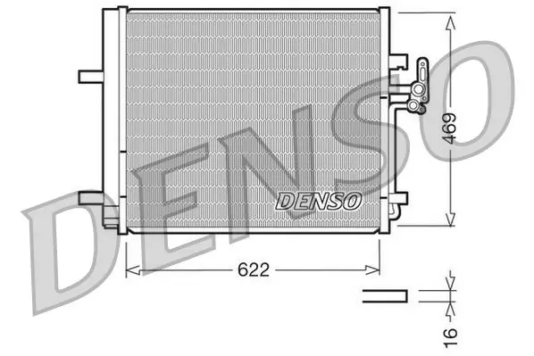 Denso DCN10016 Радиатор кондиционера FORD: