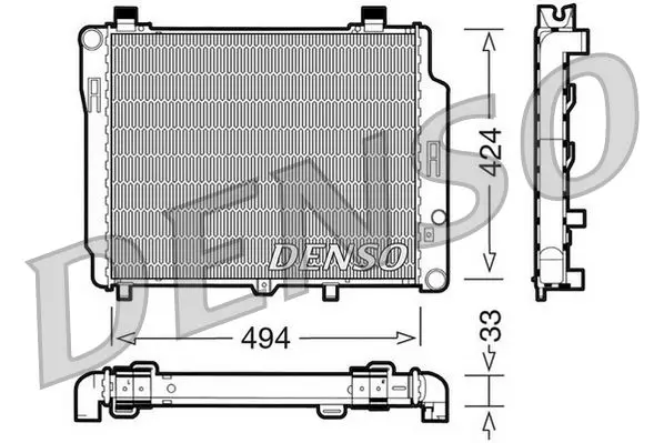 DRM17074 Радиатор охлажд. ME C200 D/220