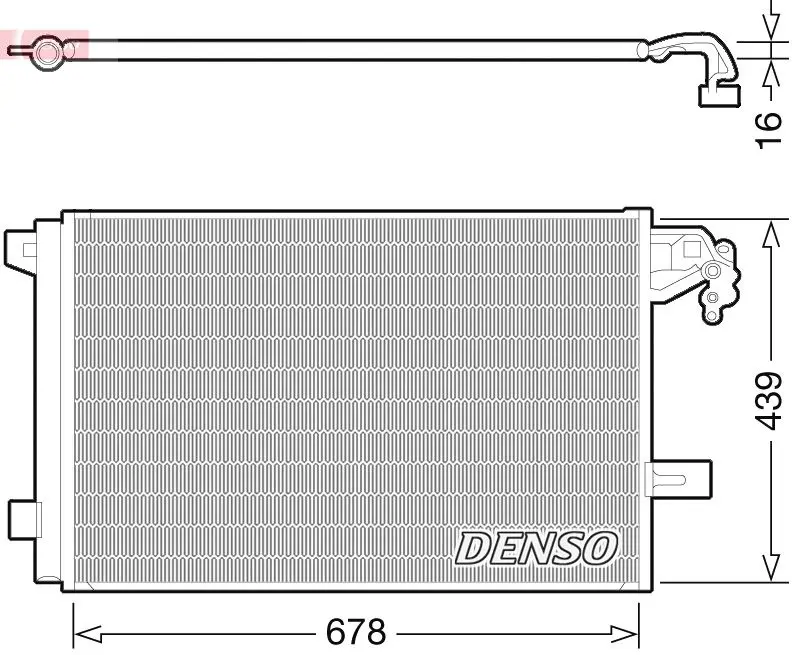 Denso DCN32063 Радиатор кондиционера VW: