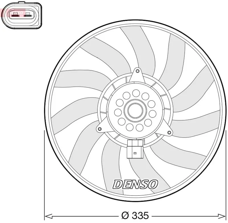DENSO DER02008 Вентилятор, охлаждение