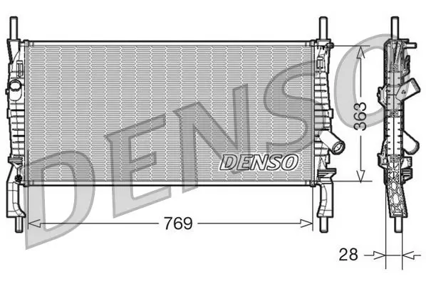 DRM10106 Радиатор печки 769 363 28 FORD