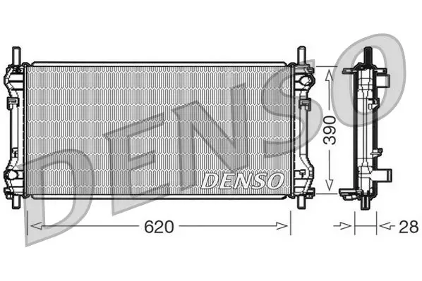 DRM10102 Радиатор FORD TRANSIT 2.4D 00 