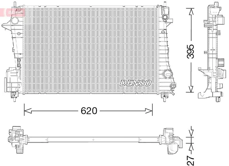DRM15009 Радиатор, охлаждение двигателя