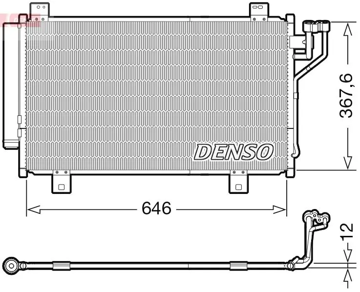 Denso DCN44012 Радиатор кондиционера