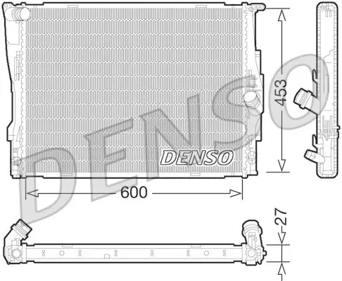 DENSO DRM05073 Радиатор двигателя