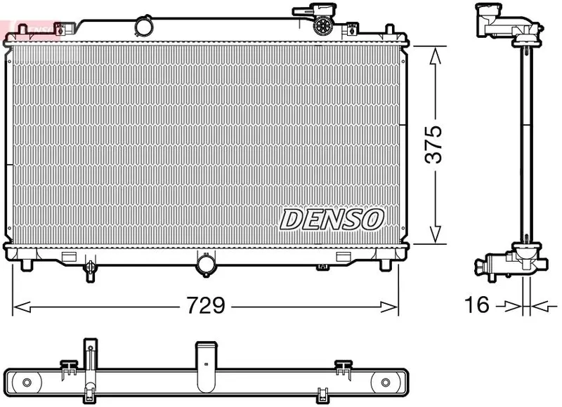 DENSO DRM44048 Радиатор, охлаждение двигателя