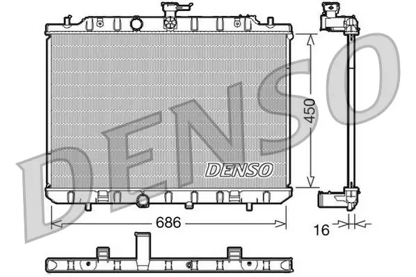 Denso DRM46006 Радиатор системы охлаждения