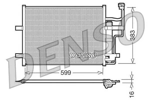 Denso DCN44003 Радиатор кондиционера