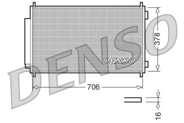 Denso DCN40002 Радиатор кондиционера HONDA: