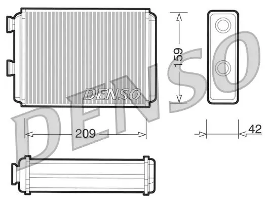 Denso DRR09070 Радиатор печки FIAT DOBLO