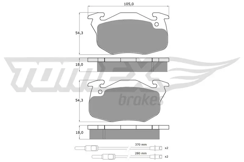 TOMEX TX10341 BREMSBELAGSATZ, SCHEIBENBREMSE