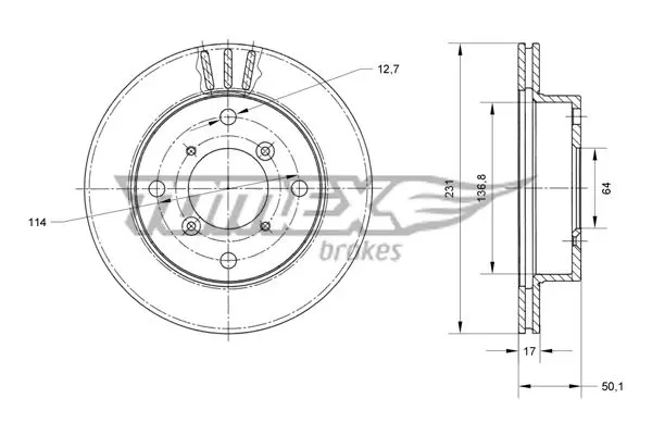 TOMEX TX7059 BREMSSCHEIBE