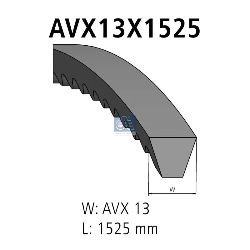 DT SPARE PARTS 215372 Клиновой ремень