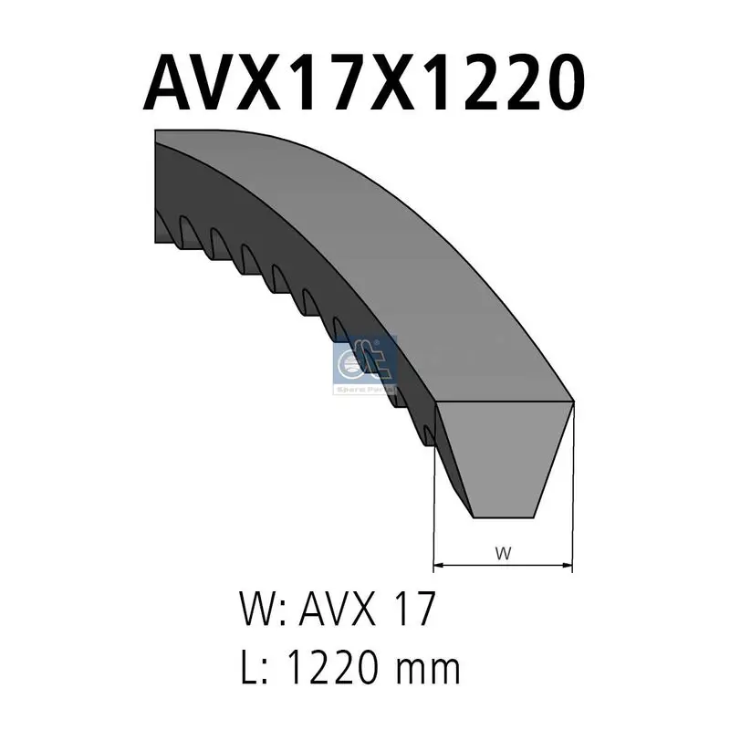 DT SPARE PARTS 754874 Комплект клинового ремня