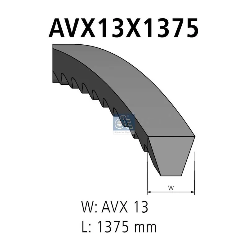 DT SPARE PARTS 334275SP Комплект клинового ремня