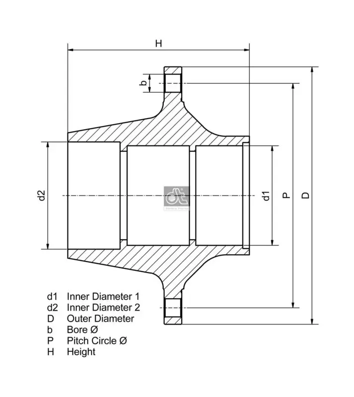 DT SPARE PARTS 469673 Ступица колеса