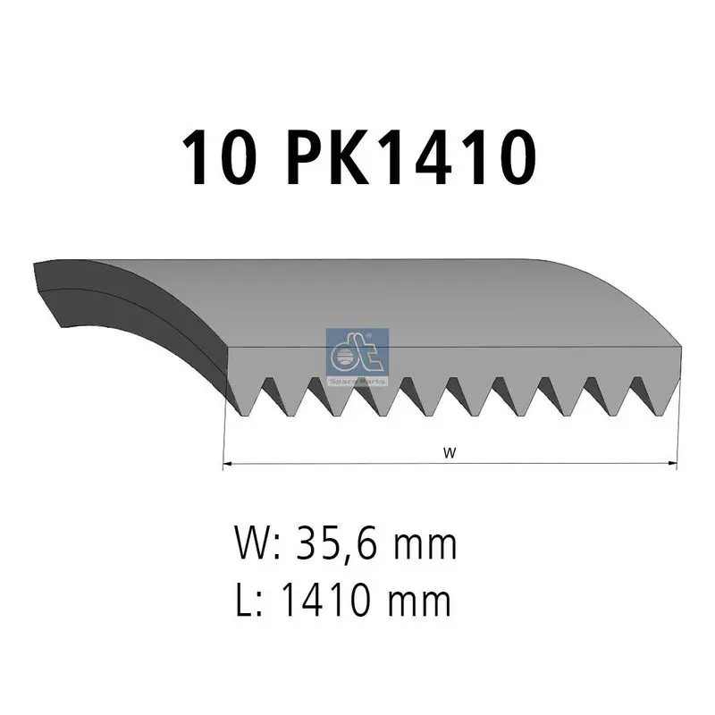 DT SPARE PARTS 480742 Ремень поликлиновый 10PK1410