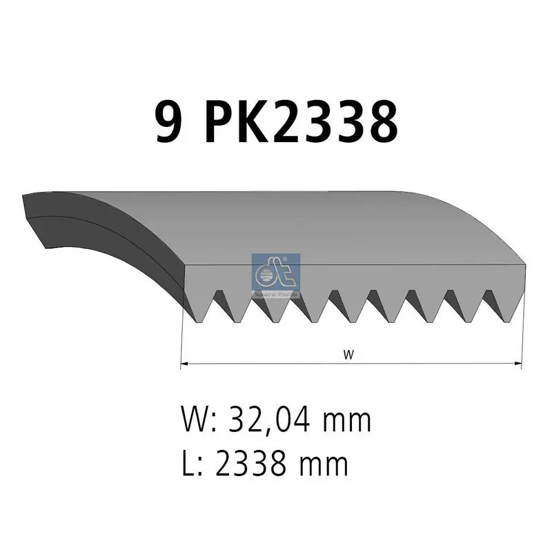 4.80748 РЕМЕНЬ ПОЛИКЛИНОВОЙ 9PK 2338