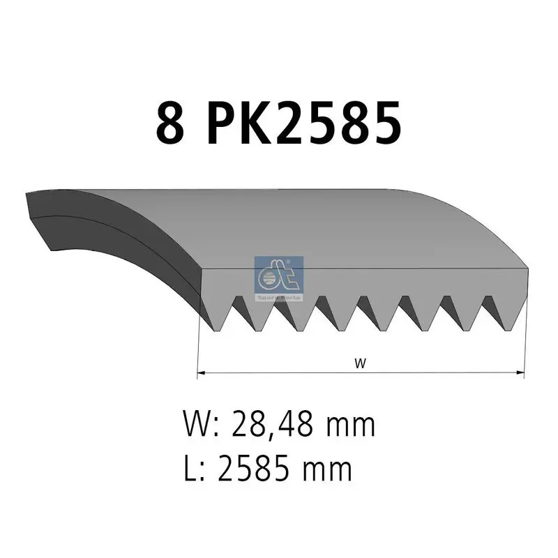 DT SPARE PARTS 480745 Поликлиновой ремень