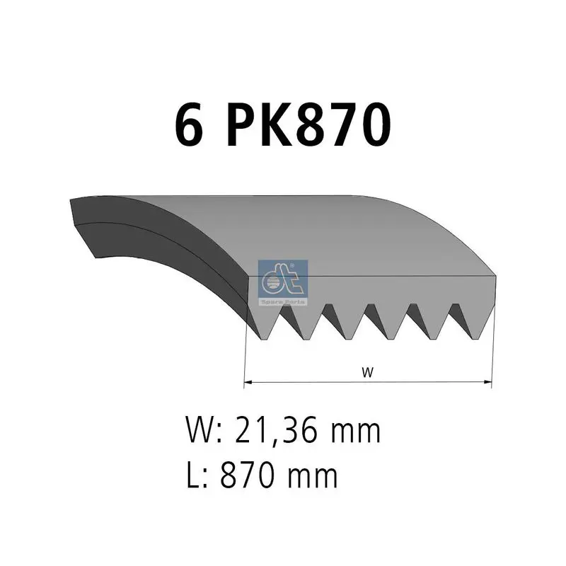 DT SPARE PARTS 631547 Поликлиновой ремень