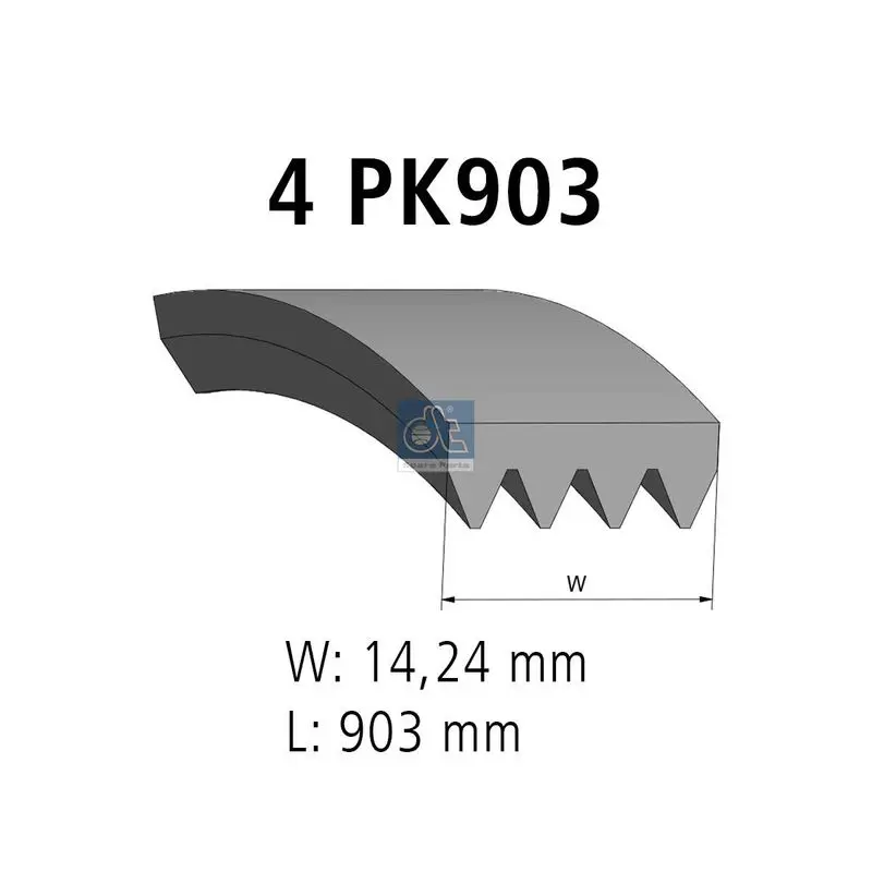 DT SPARE PARTS 754800 Поликлиновой ремень