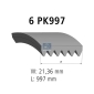 481104 DT SPARE PARTS Поликлиновой ремень