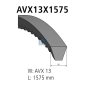 121207 DT SPARE PARTS Ремень клиновой [AVX13x1575