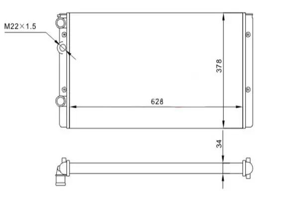 602 108 HART Radiator, engine cooling