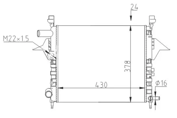 602 162 HART Radiator, engine cooling