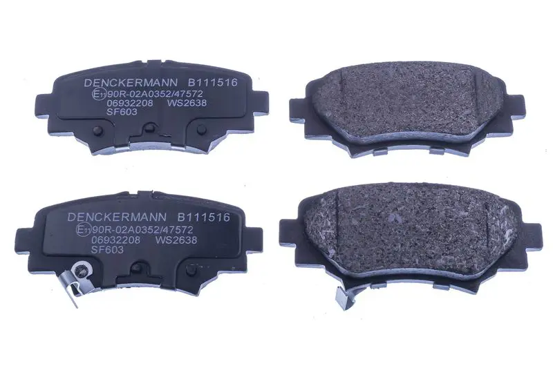 DENCKERMANN B111516 Комплект тормозных колодок,