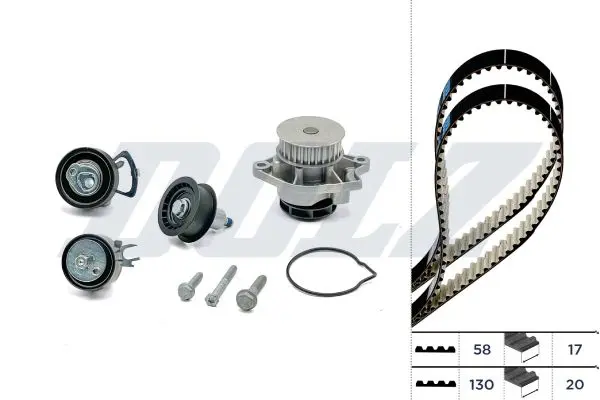 Dolz KD080 Комплект ГРМ с насосом SKODA