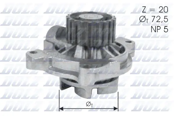 Dolz A-180 Насос водяной Audi 100 2.5TDi