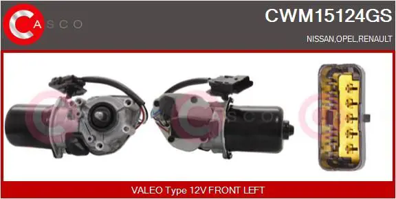 CASCO CWM15124GS Двигатель стеклоочистителя