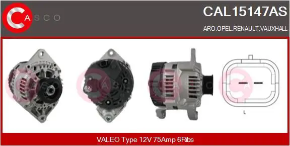 CASCO CAL15147AS Генератор