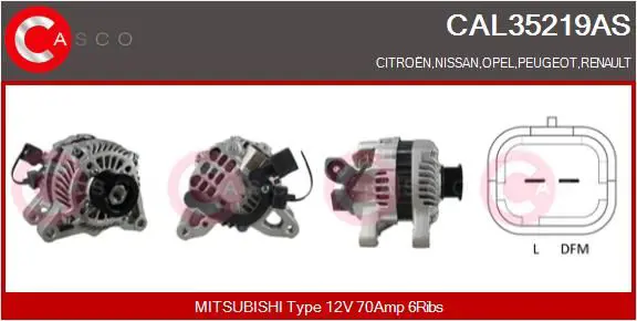 CASCO CAL35219AS Генератор