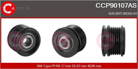 CASCO CCP90107AS Ременный шкив, генератор
