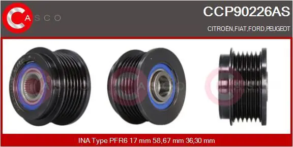CASCO CCP90226AS Ременный шкив, генератор